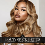 Blonde Wavy Hair Stock Photo