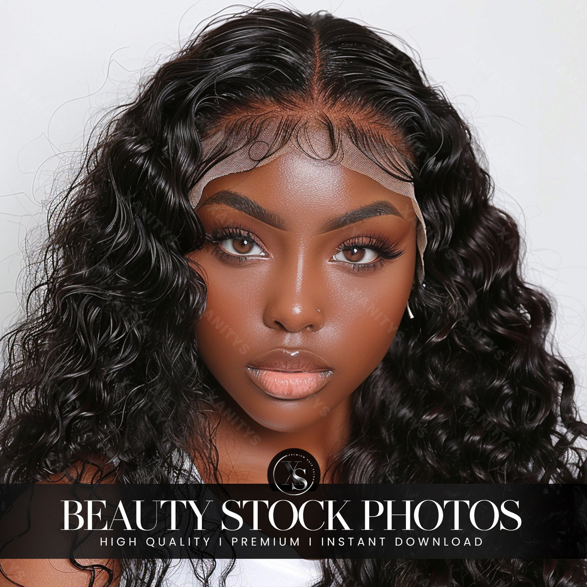 Lace Wig Stock Photo