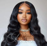 Black Wavy Hair Solo Stock Photo