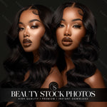 Black Hair Duo Stock Photo