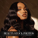 Curly Lace Wig Stock Photo