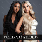 Glam Hair Duo Stock Photo