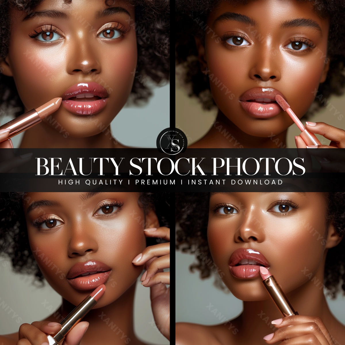 Black Beauty Cosmetics Stock Photos