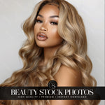 Blonde Wavy Hair Stock Photo