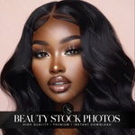 Black Wavy Hair Stock Photo