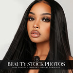Black Straight Hair Stock Photo