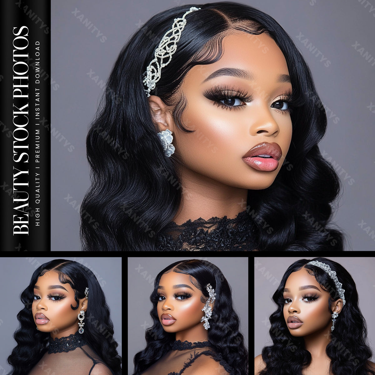 Classic Curly Hair Stock Photos