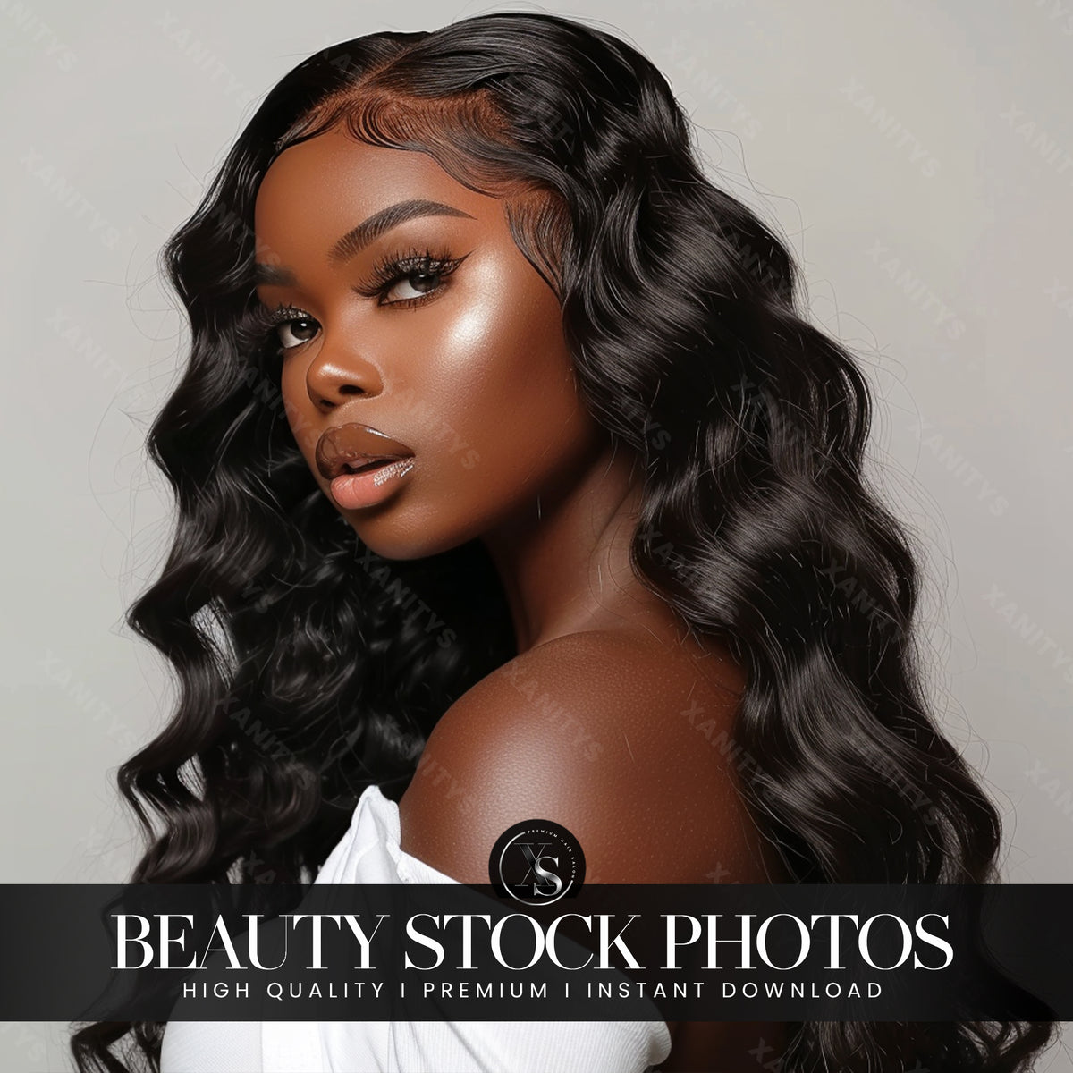 Silky Loose Wave Hair Stock Photo