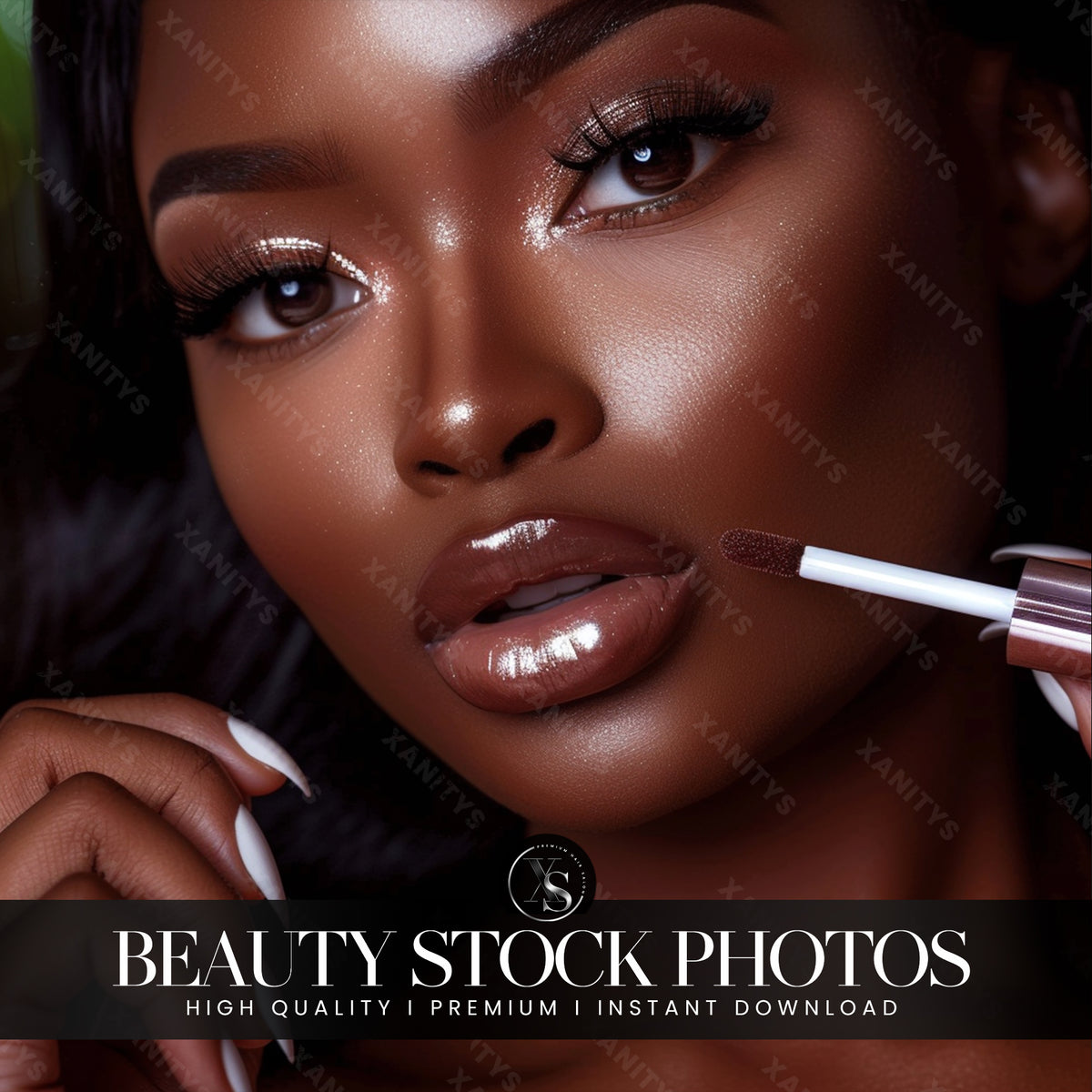Lip Gloss Cosmetics Stock Photo