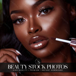 Lip Gloss Cosmetics Stock Photo