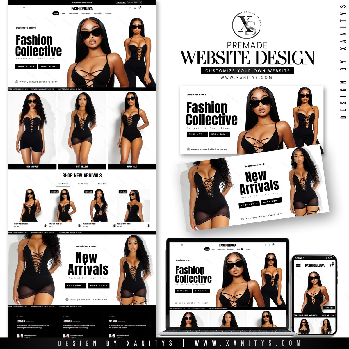 Clothing brand Shopify website design made for Shopify stores.