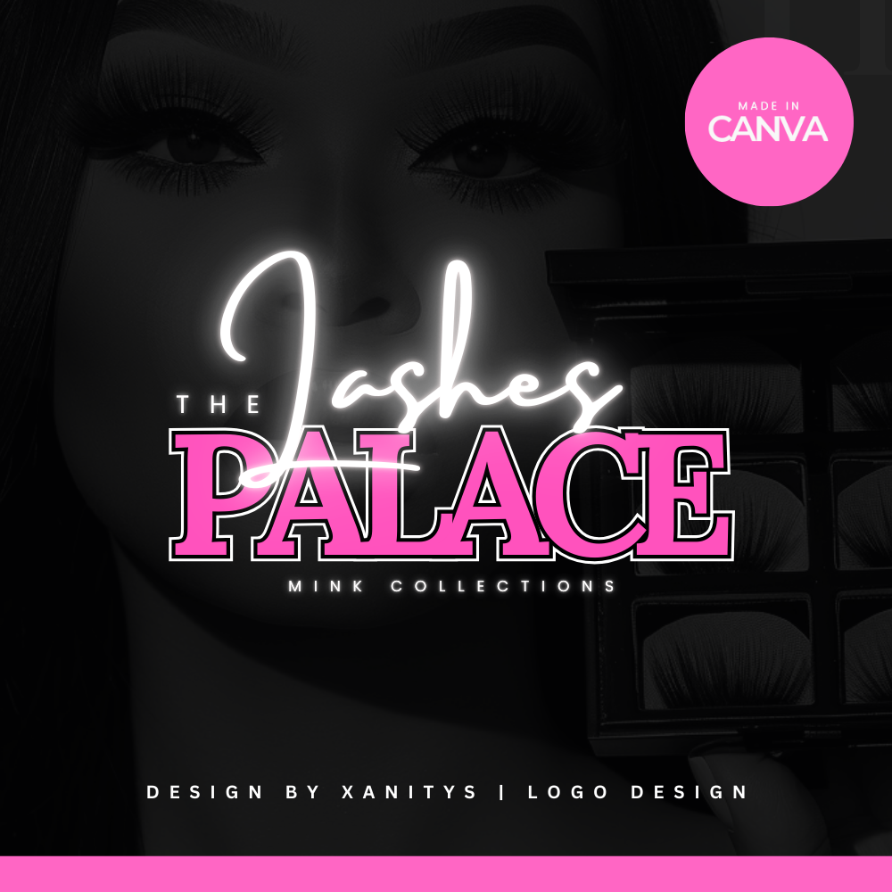 DIY Lash Logo Template - Customizable Lash Logo Design for Business Branding | 'Lash Palace'