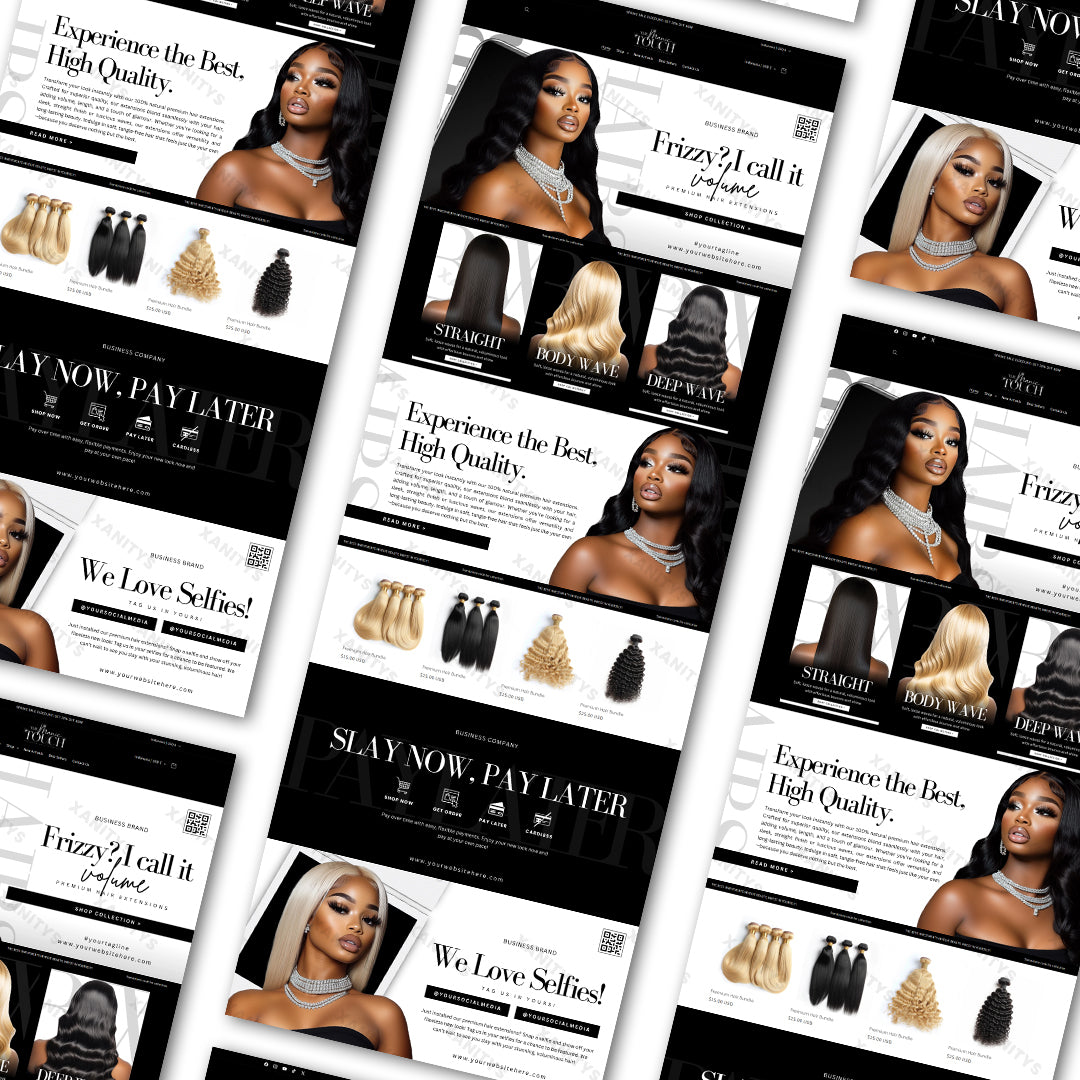 Hair Website Design Shopify Store Package - 'Couture'