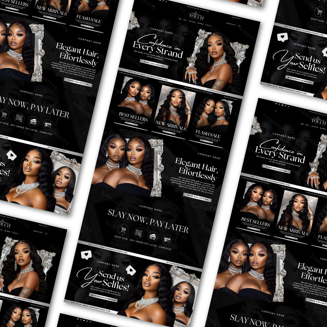 DIY Hair Extensions Website Package