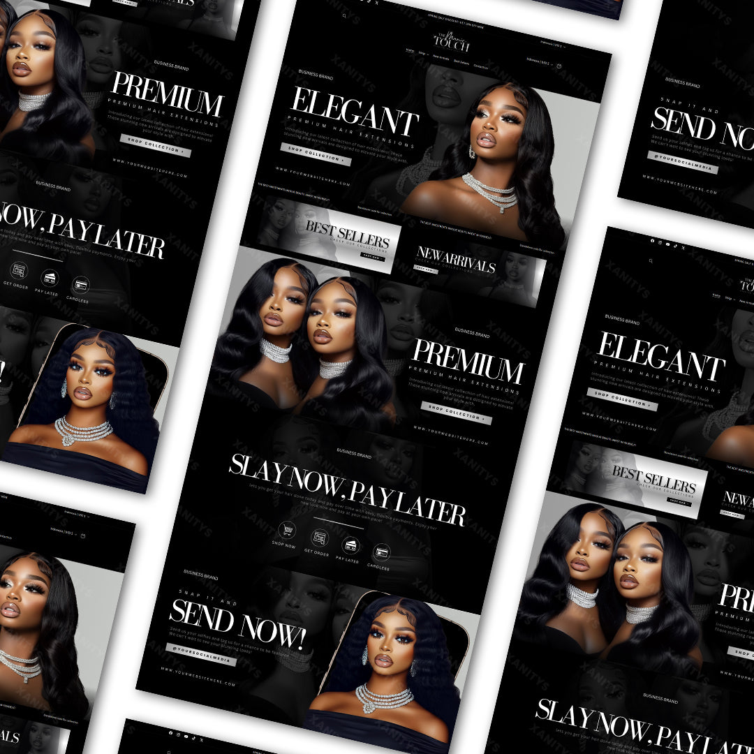 Hair Website Design Shopify Store Package