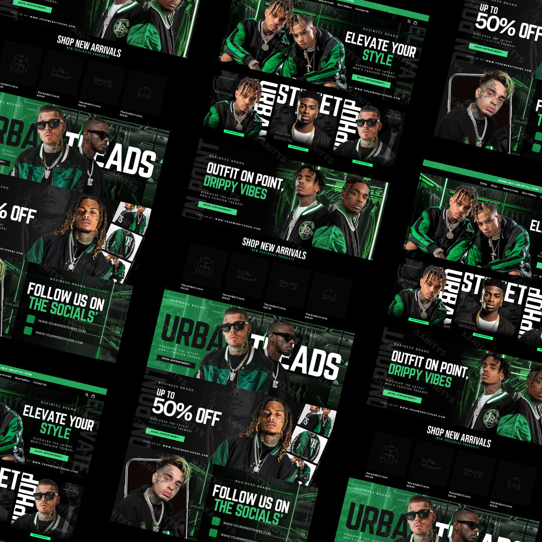 DIY Mens Clothing Website Design Template