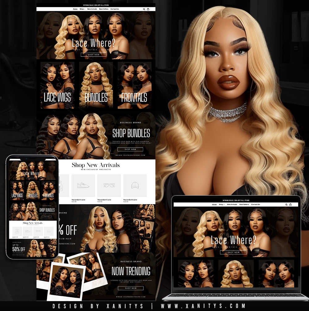 Hair Website Design Shopify Store
