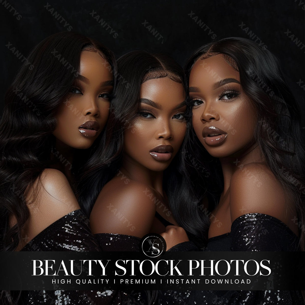 Glam Trio Stock Photo