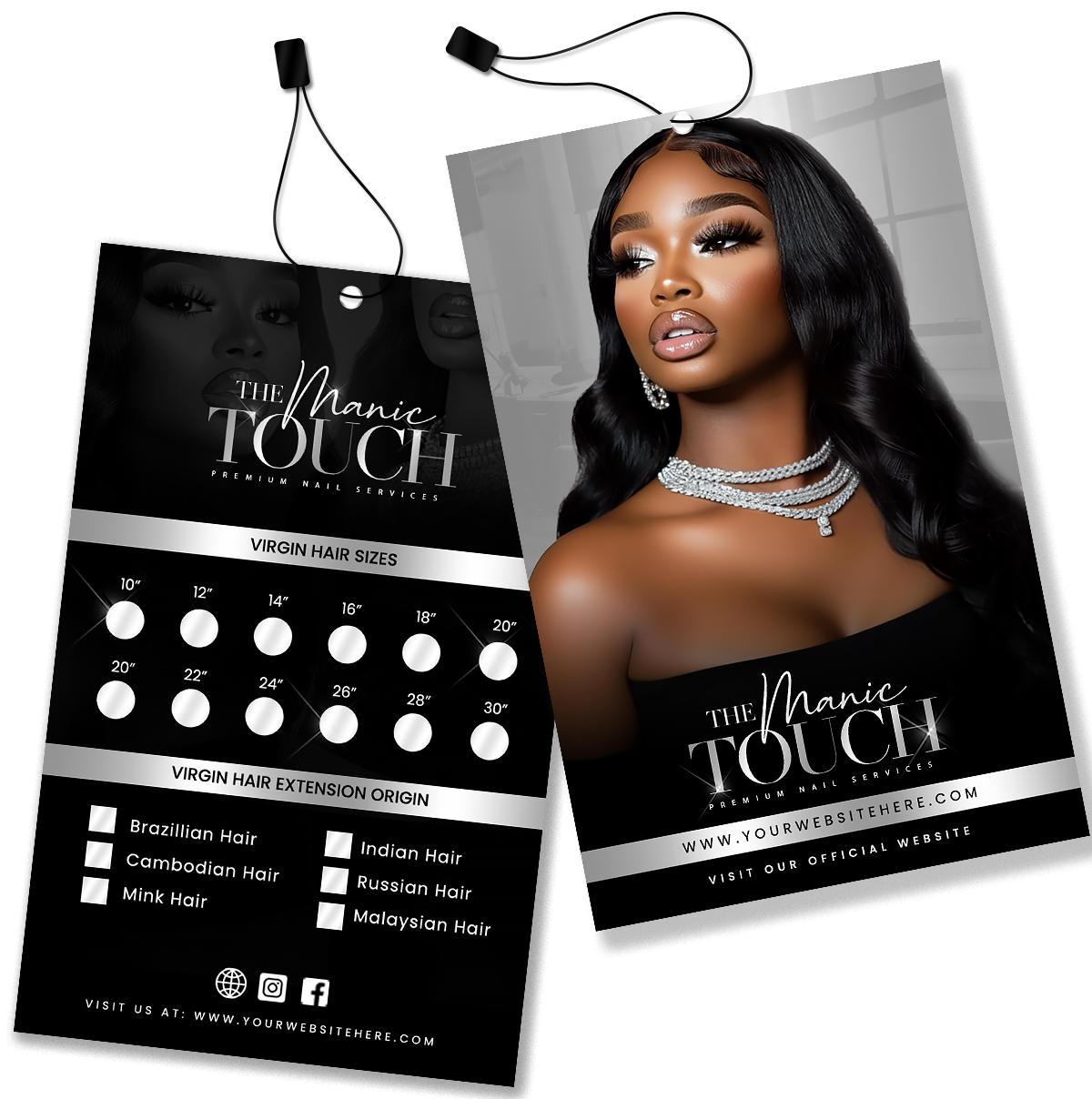 Hair Extensions Bundle Hang Tag Design | CUSTOM