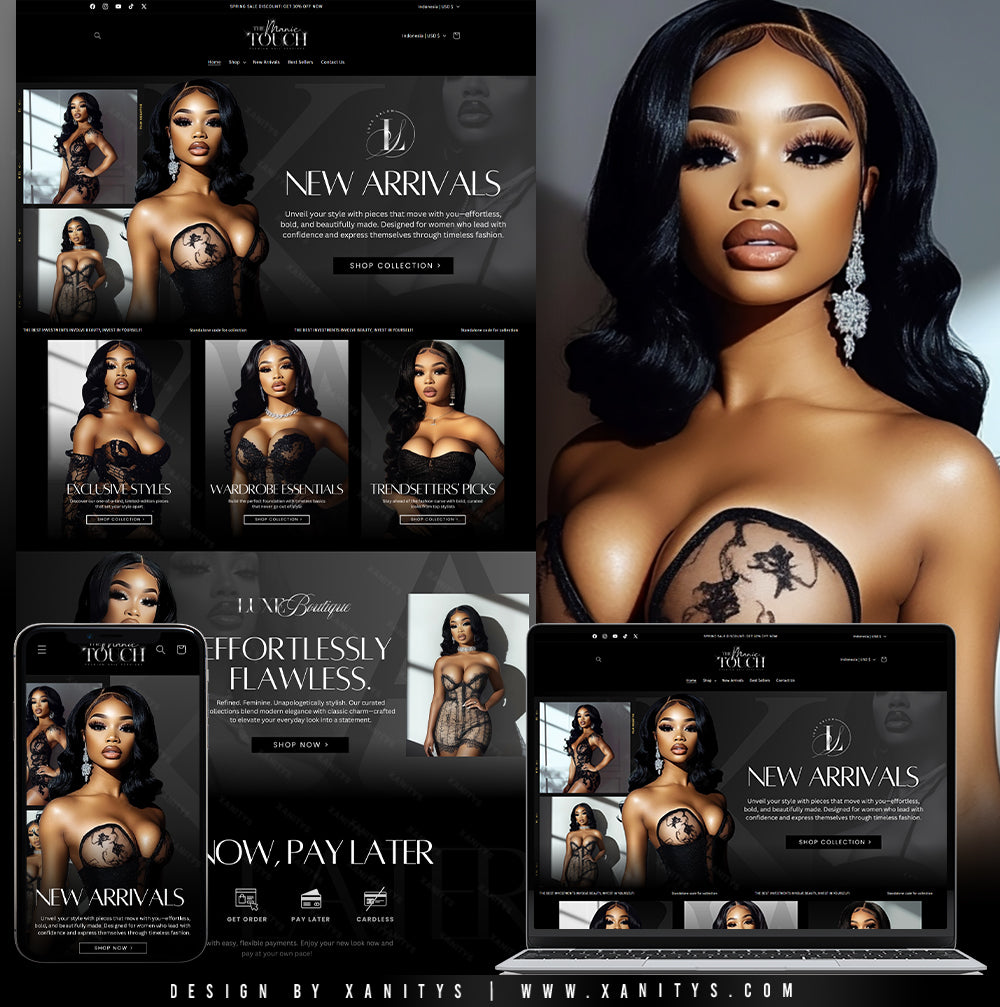 Clothing Website Design Shopify Store Package - 'Boujie'