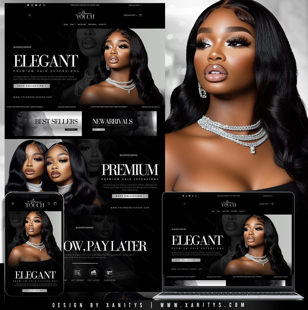 Hair Website Design Shopify Store Package