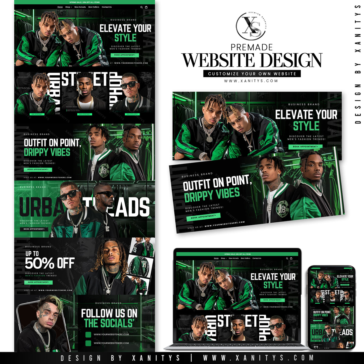 DIY Mens Clothing Website Design Template