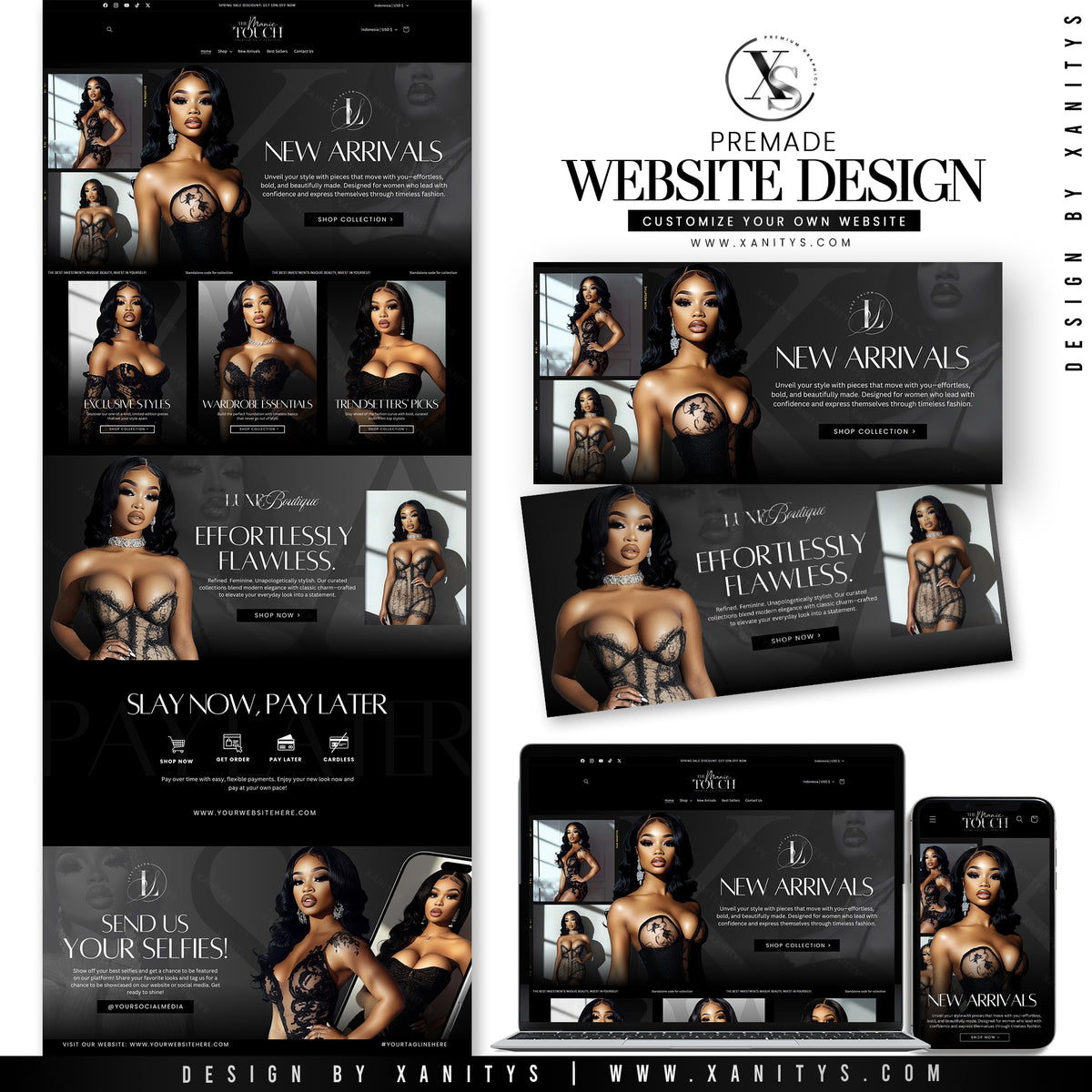 Clothing Website Design Shopify Store Package - 'Boujie'