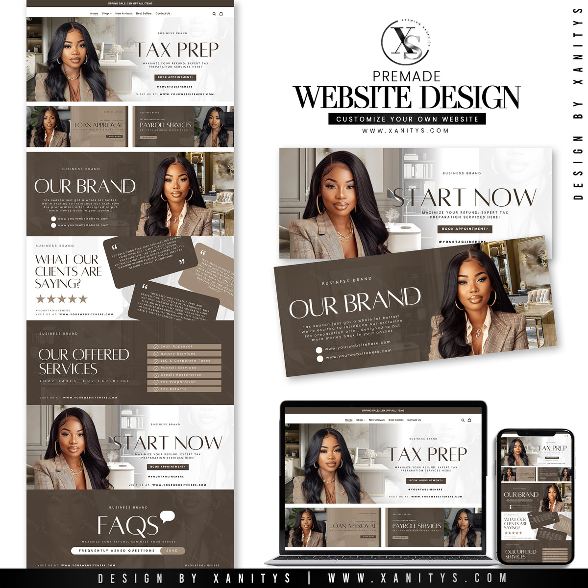 DIY Tax Prep Design Website Package