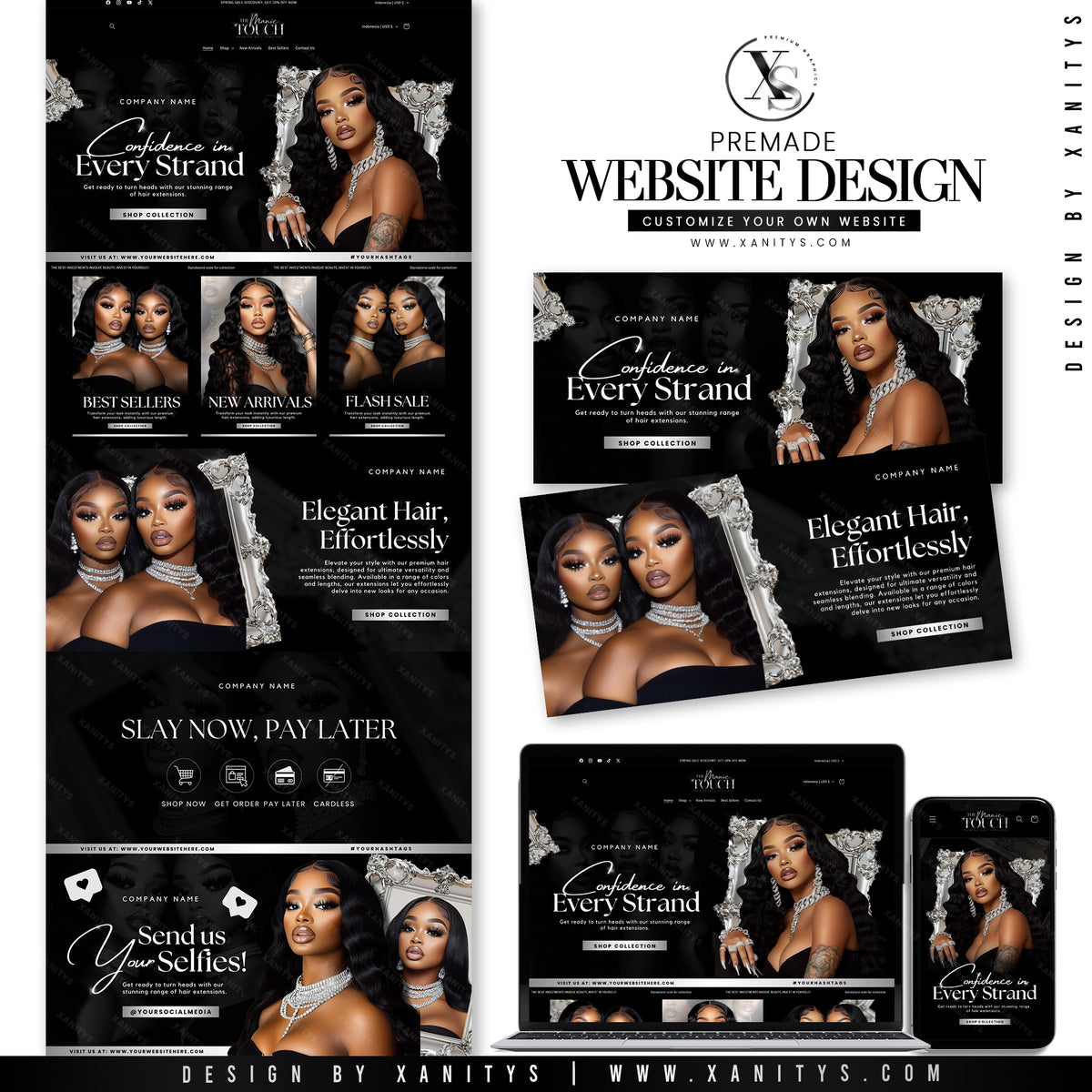 DIY Hair Extensions Website Package