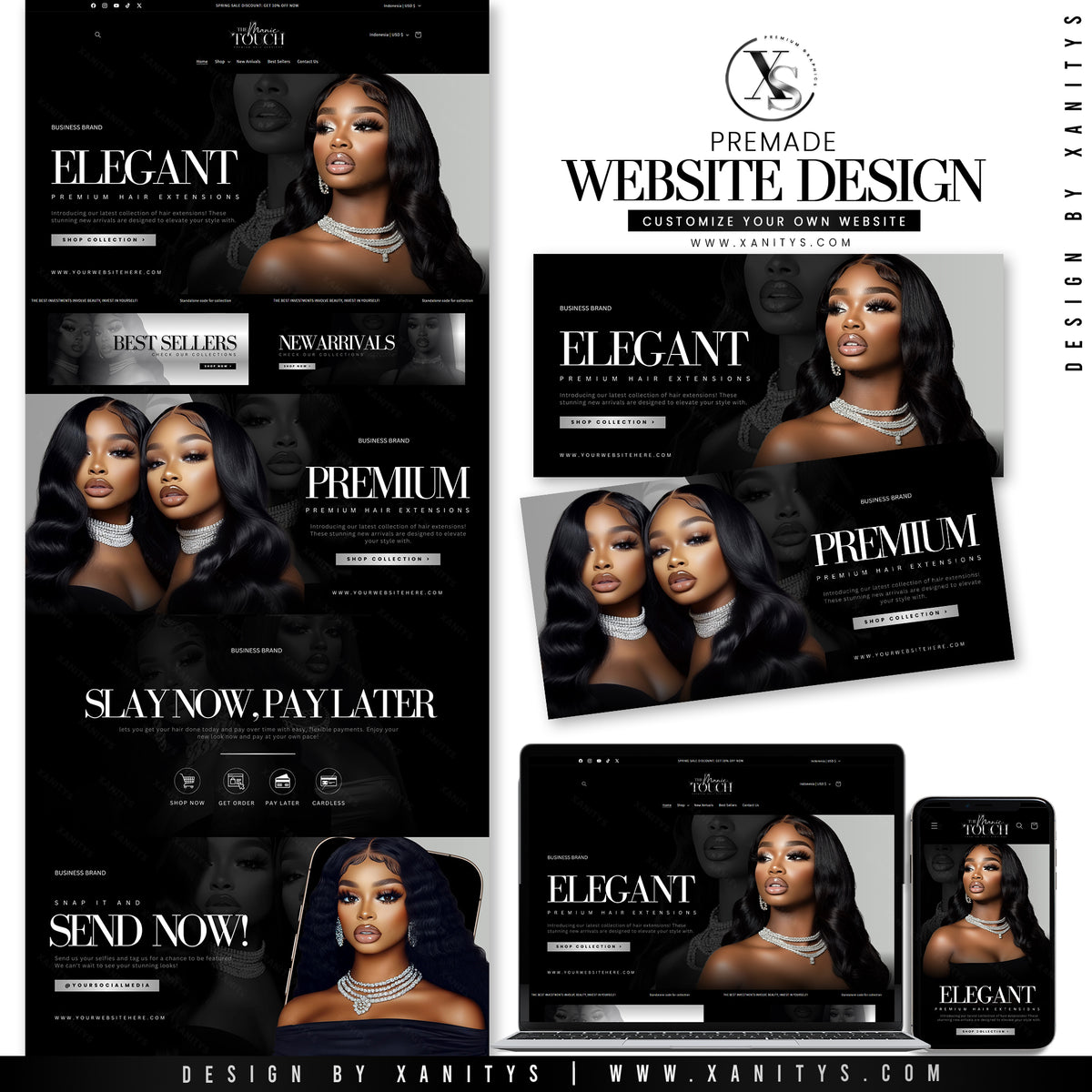 Hair Website Design Shopify Store Package