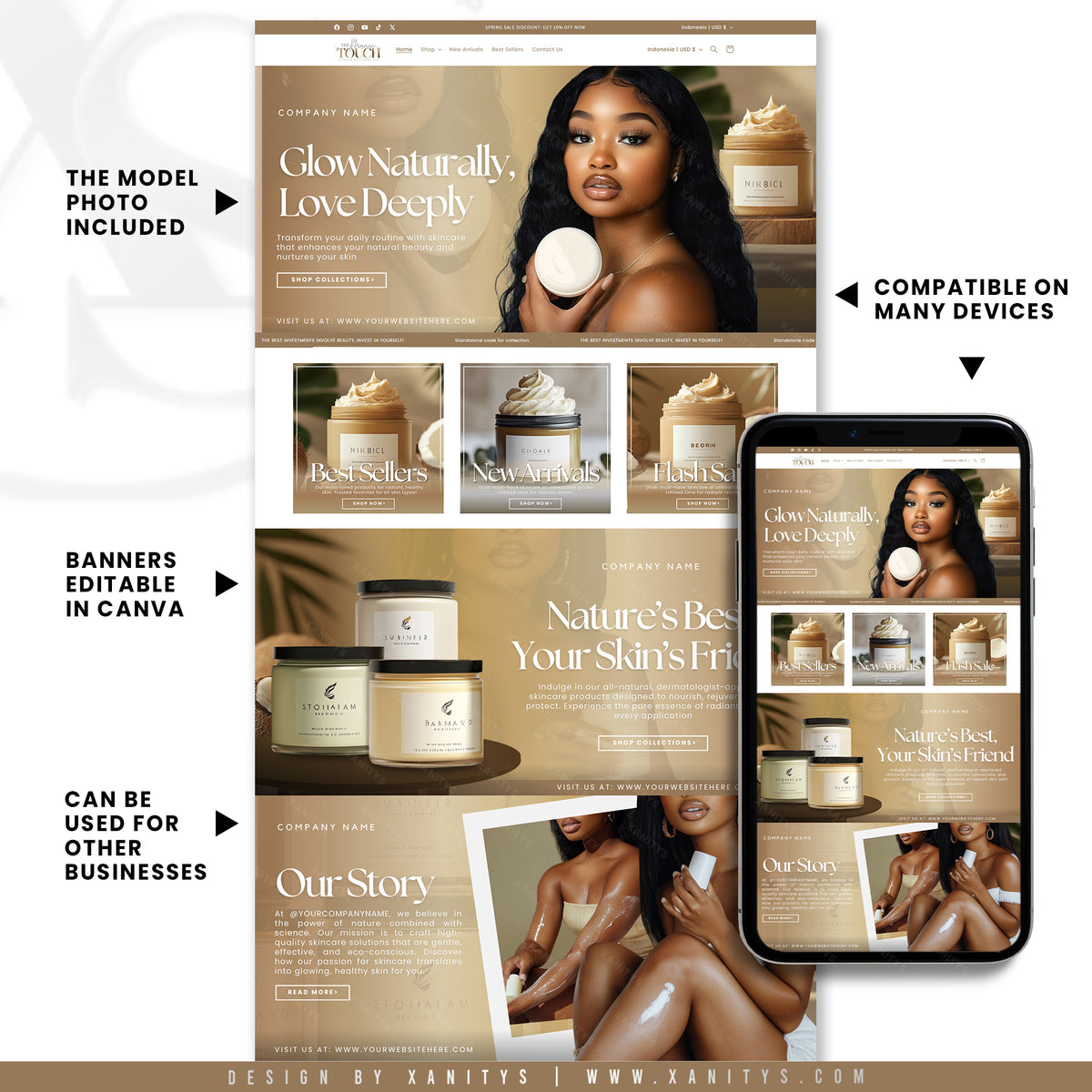 DIY Body Butter Website Package - 'Gleam'