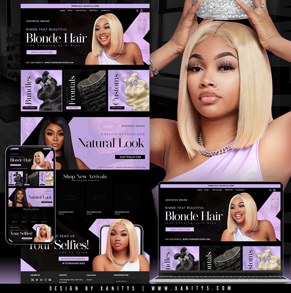 Hair Extensions Website Design Shopify Store