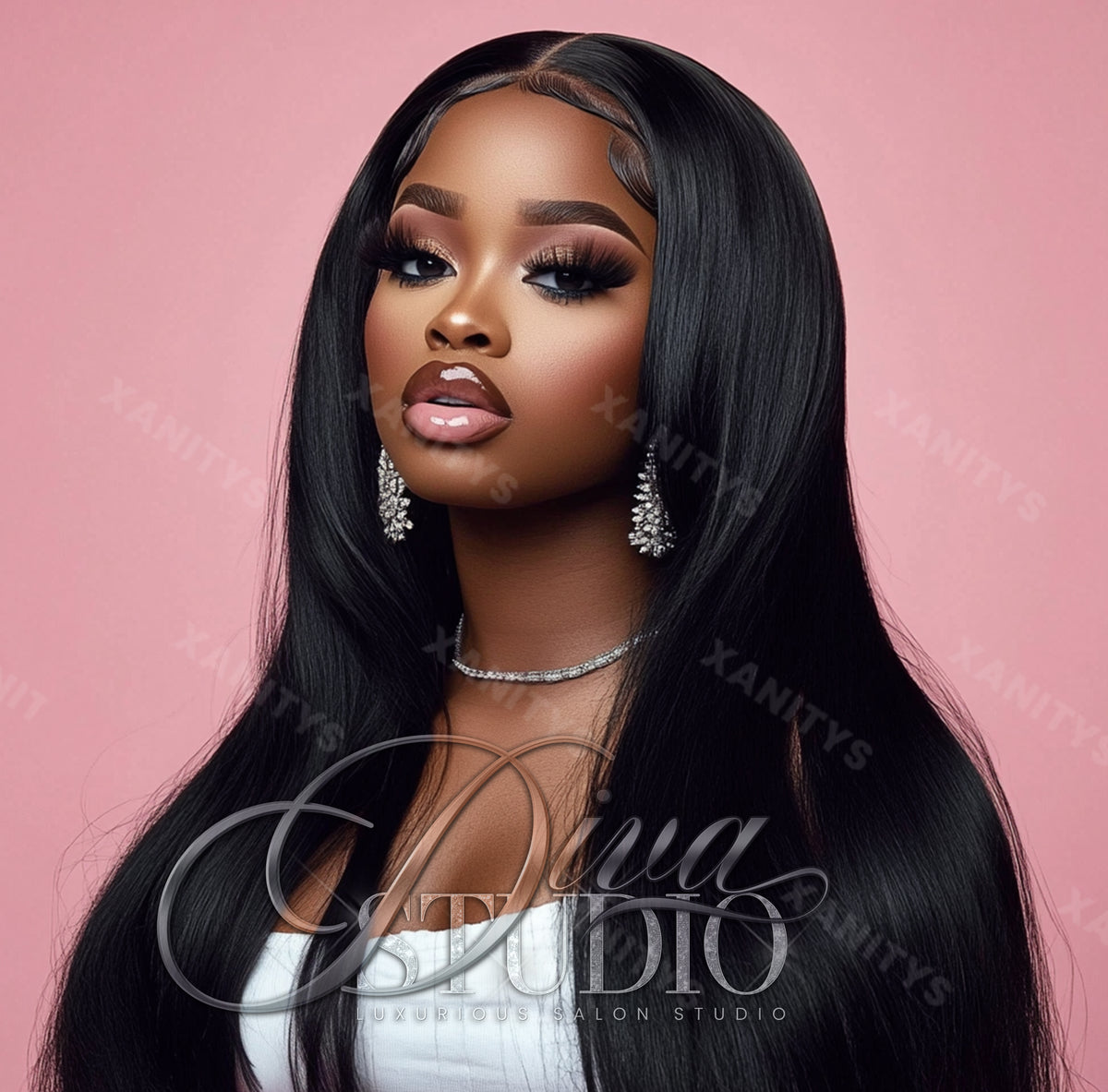 Solo Straight Hair Stock Photo