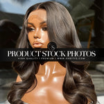 Body Wave Lace Wig Stock Photo