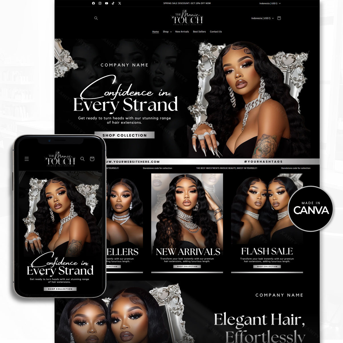 DIY Hair Extensions Website Package