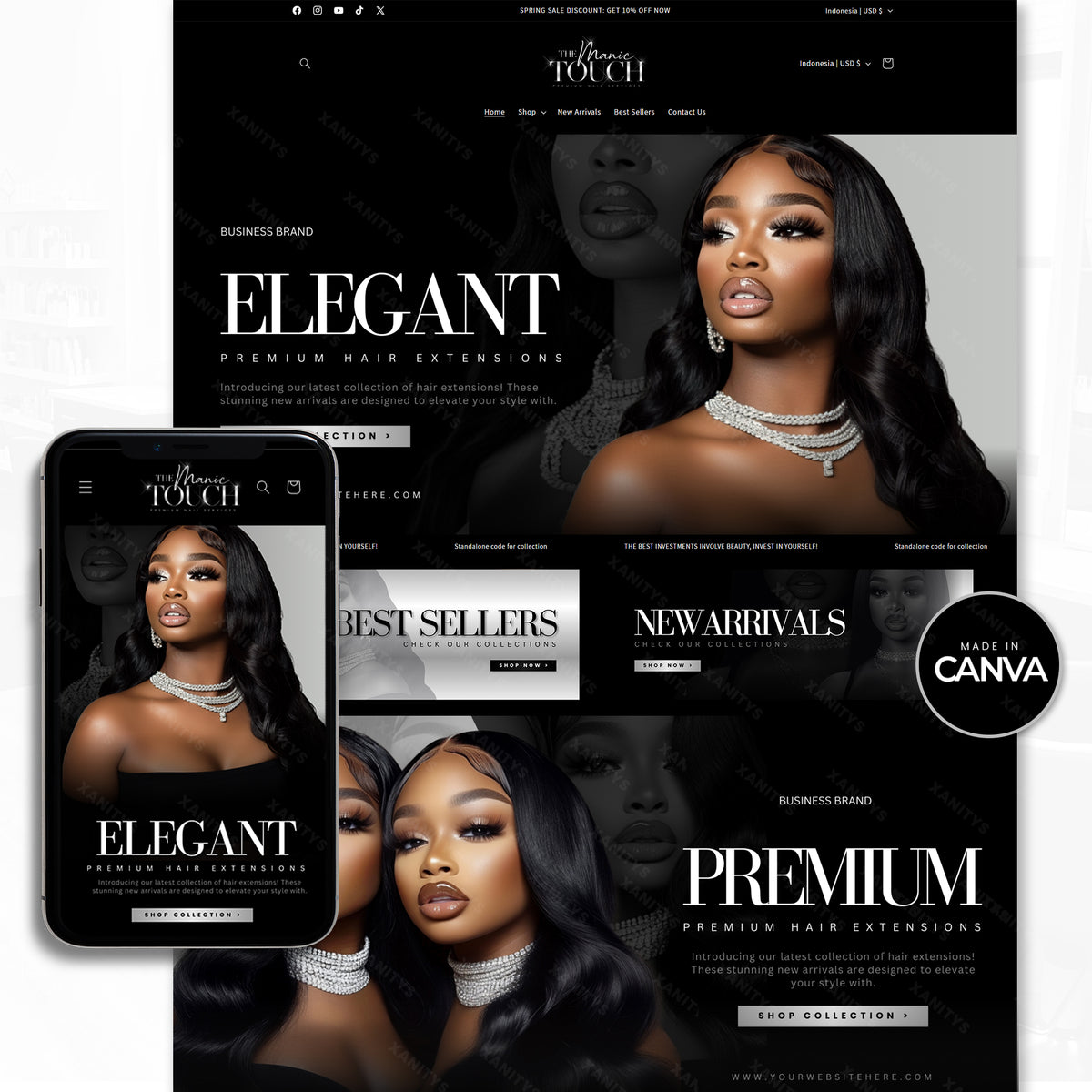 Hair Website Design Shopify Store Package