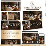 Clothing website design banners for online fashion boutiques