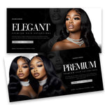 Hair Brand Website Design with matching branding and editable Canva banners.