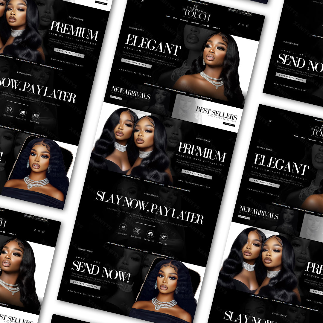 Hair Website Design for wig, weave, and hair extension businesses.