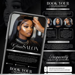 Acuity Scheduling Template, Hair Stylist Acuity Scheduling Template, Hair Stylist Branding, Hairstylist Website, Acuity Canva Template