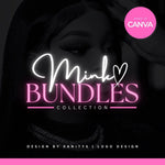 DIY Beauty Logo Template – Hair, Lash, Makeup & Nails Logo Design | Pink Aesthetic Editable Logo | Mink Bundles