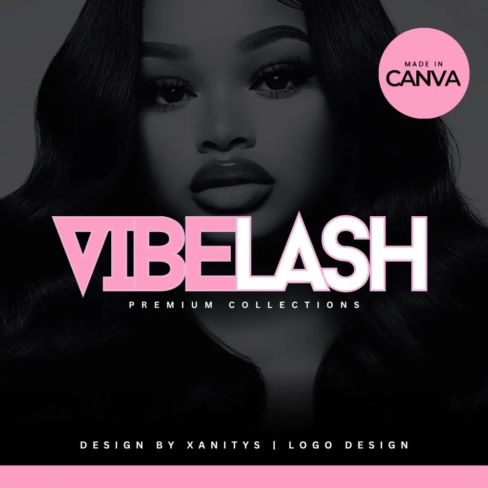 DIY Logo Template – Hair, Lash, Fashion & Clothing Boutique Logo Design | Nail Tech & Salon Branding | Vibe Lash