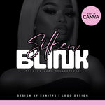 DIY Beauty Logo Template – Hair Stylist, Lash Artist, and Salon Logo Design | Editable Canva Logo | Silken Blink
