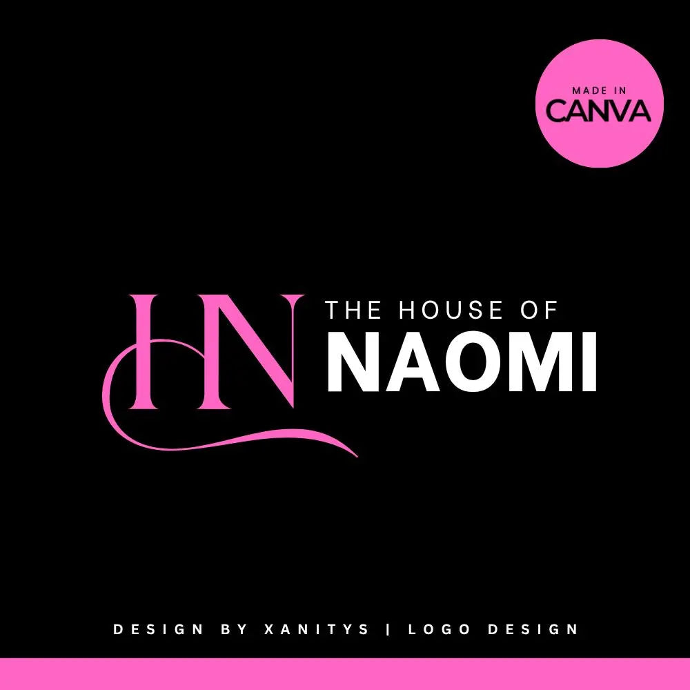 DIY Hair Logo Template – Hairstylist, Hairdresser & Hair Salon Logo Design | Editable Canva Beauty Logo | The House Of Naomi