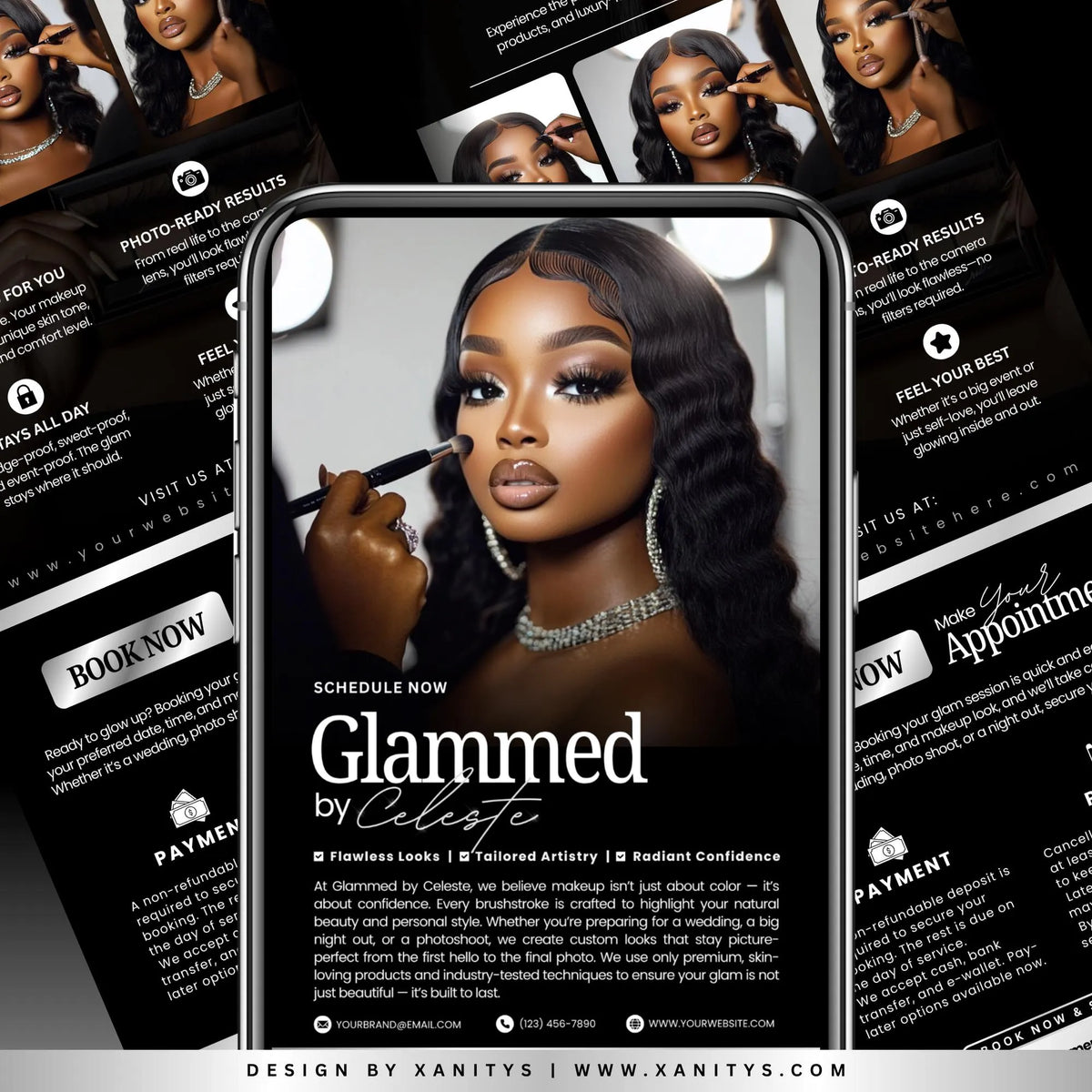 Acuity Scheduling Template Makeup Artist, Cosmetics Acuity Scheduling Template, Makeup Artist Branding, Makeup Artist Booking Website