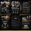 Barber Website Template Banners, Acuity Scheduling Barber Website, Barber Booking Website Design, Scheduling Template, Barbershop Branding