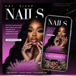 Acuity Scheduling Template, Nail Tech Acuity Scheduling Template, Nail Tech Branding, Nail Tech Website, Canva Nail Salon Website Banners