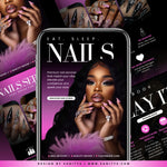 Acuity Scheduling Template, Nail Tech Acuity Scheduling Template, Nail Tech Branding, Nail Tech Website, Canva Nail Salon Website Banners
