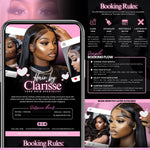 Acuity Scheduling Template, Hair Stylist Acuity Scheduling Template, Hair Salon Website, Hairstylist Website, Acuity Canva Template