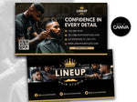 Barber Business Card, Barbershop Business Card, Barber Logo, Canva Barbershop Template, Barber Branding, Hair cut card, Barber Booking Card